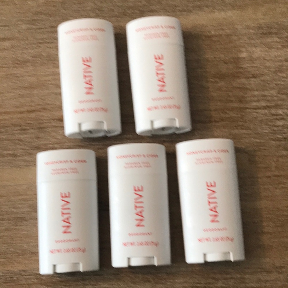 Native White Skincare Deodorant Sticks with Twist-Up Design and Minimalist Look
